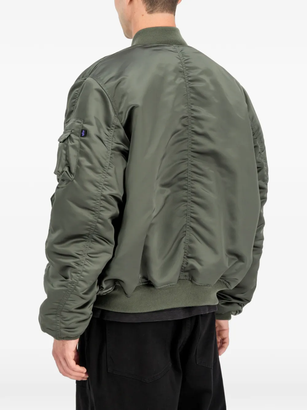 Alpha Industries Bomberjack met ruches Groen