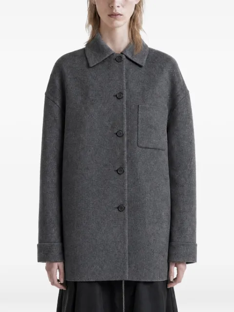 Prada button-up patch-pocket jacket