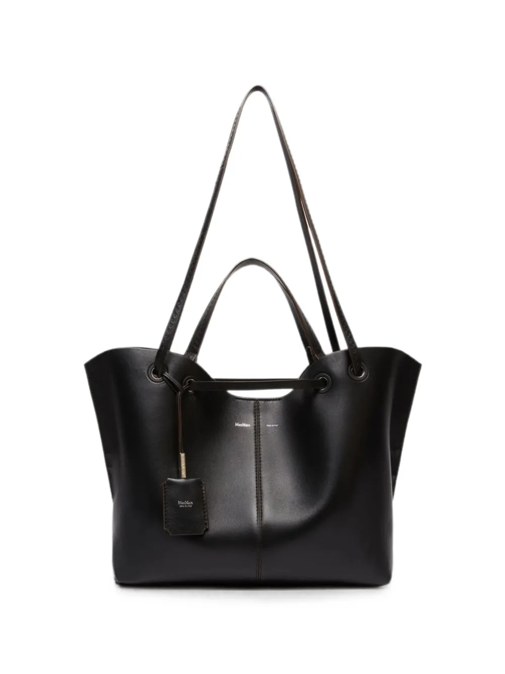 Max Mara double nappa-leather shopper bag - black - Nero