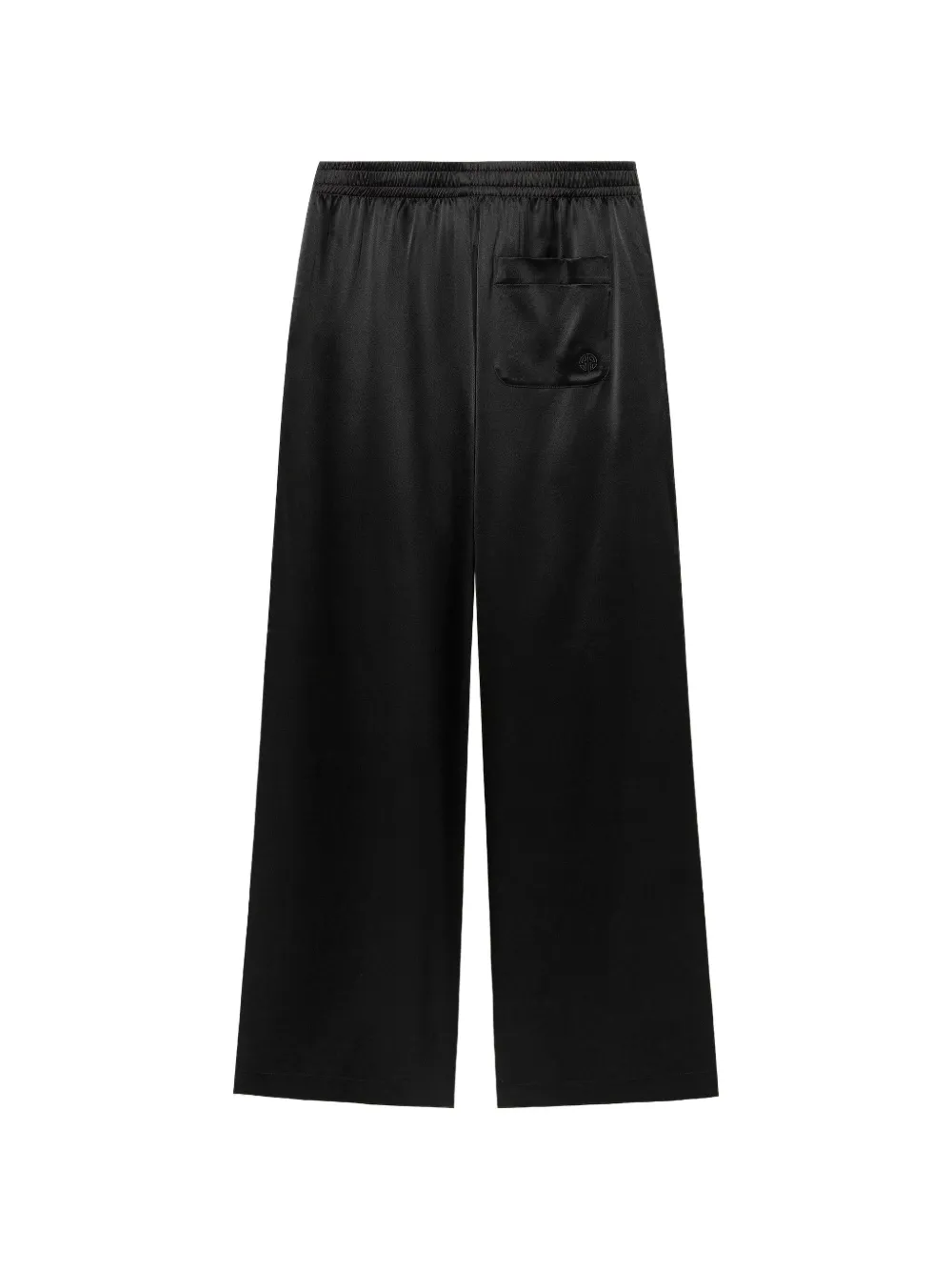 Shanghai Tang Zijden broek met wijde pijpen Zwart
