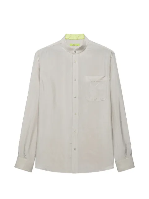 Shanghai Tang chemise à poche poitrine et col mao Fortune