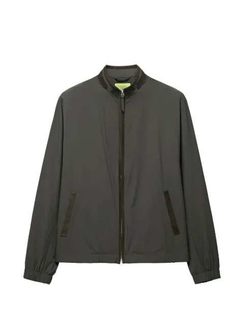 Shanghai Tang Mandarin contrast-trim zip-up jacket