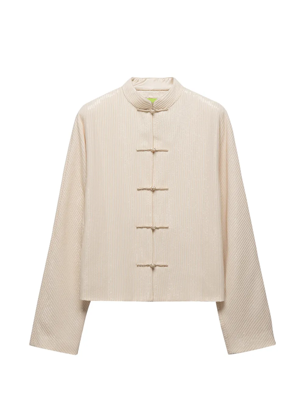 Shanghai Tang Sequin-embellished Frog-fastening Jacket In Neutrals