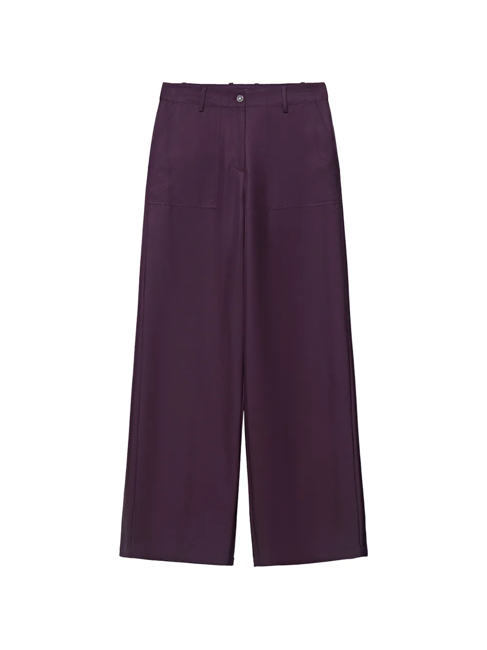 Shanghai Tang Flared-leg Trousers In Purple