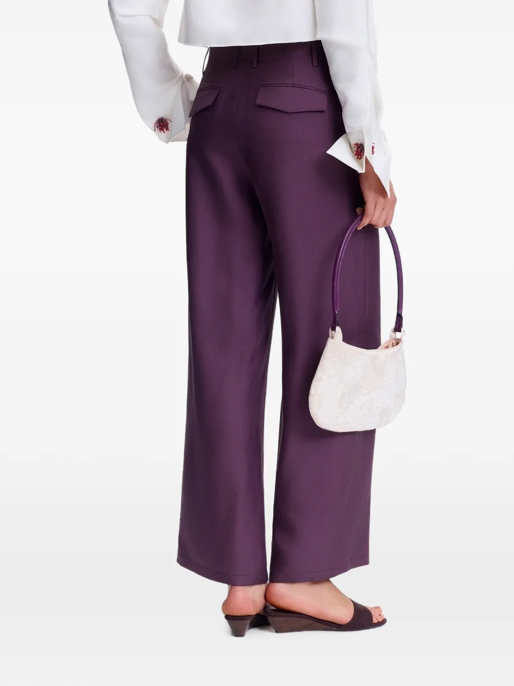 Shanghai Tang Flared broek Paars