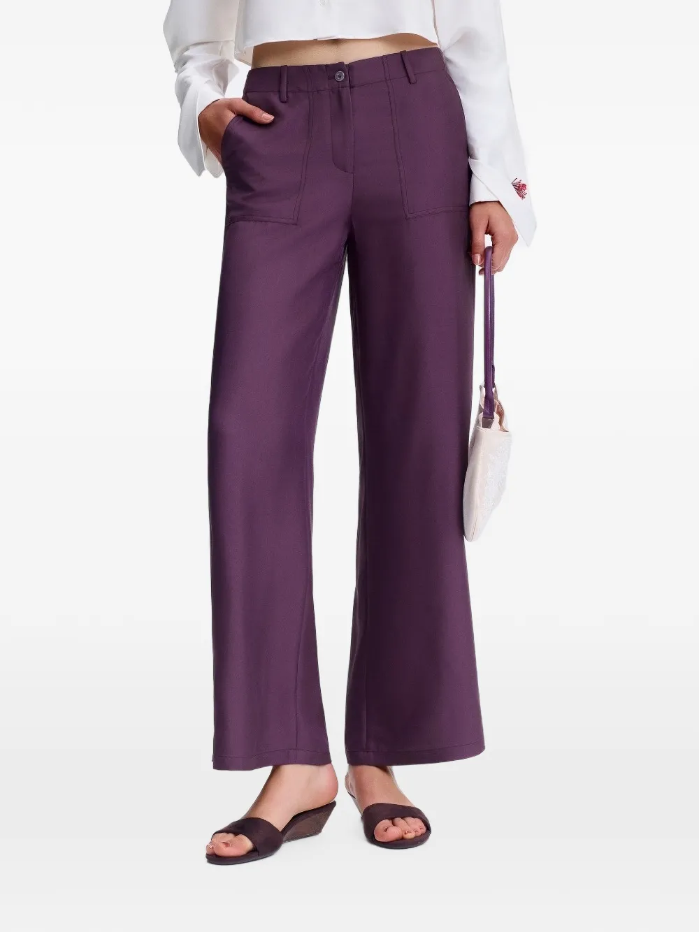 Shanghai Tang Flared broek Paars