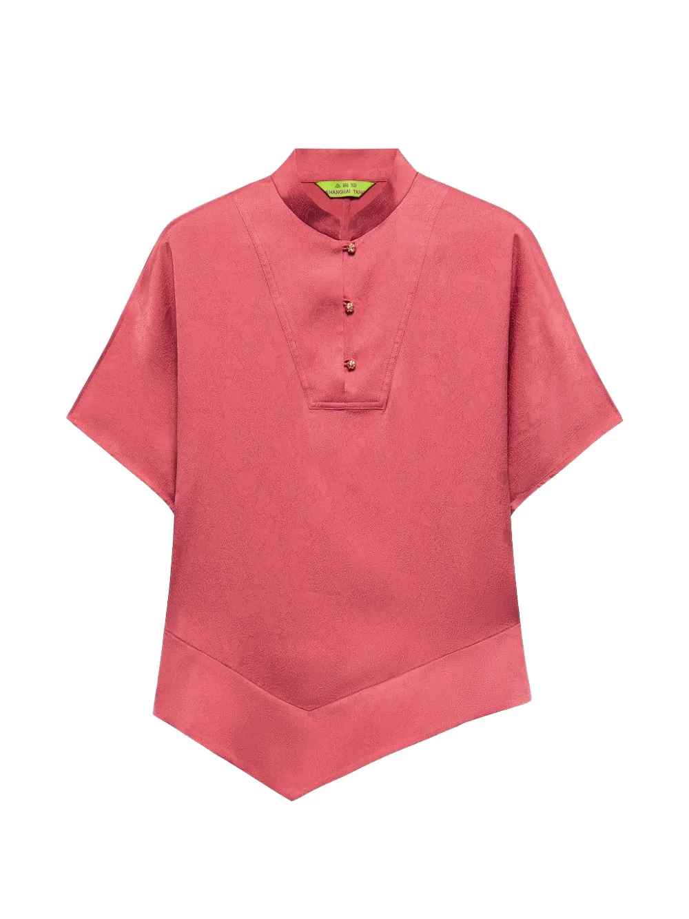 Shanghai Tang jacquard-effect frog-button top - Rosa