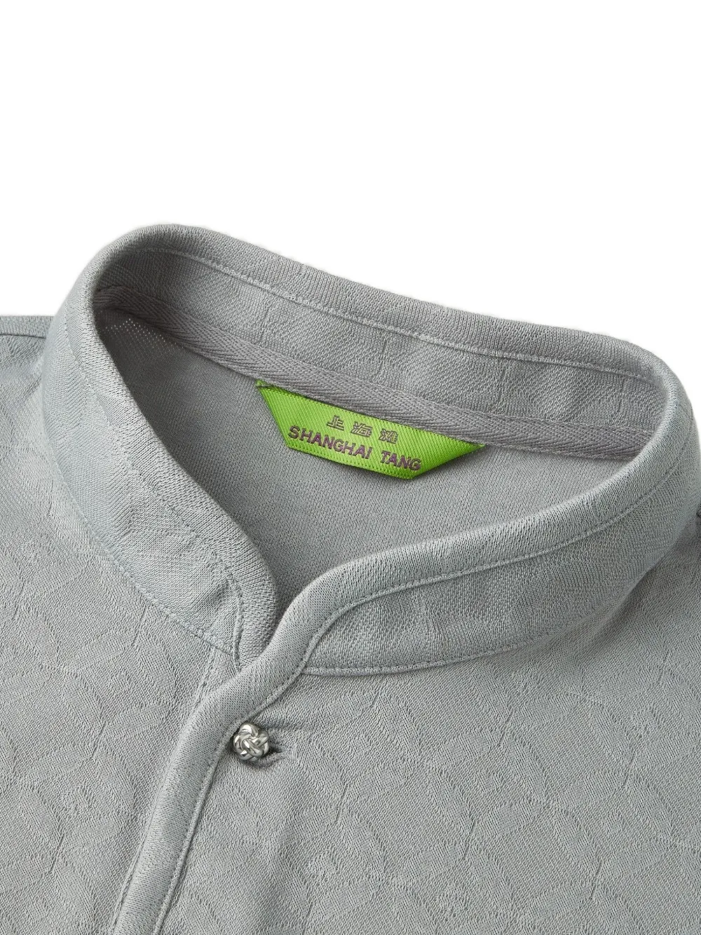 Shanghai Tang Fortune poloshirt met jacquard Grijs