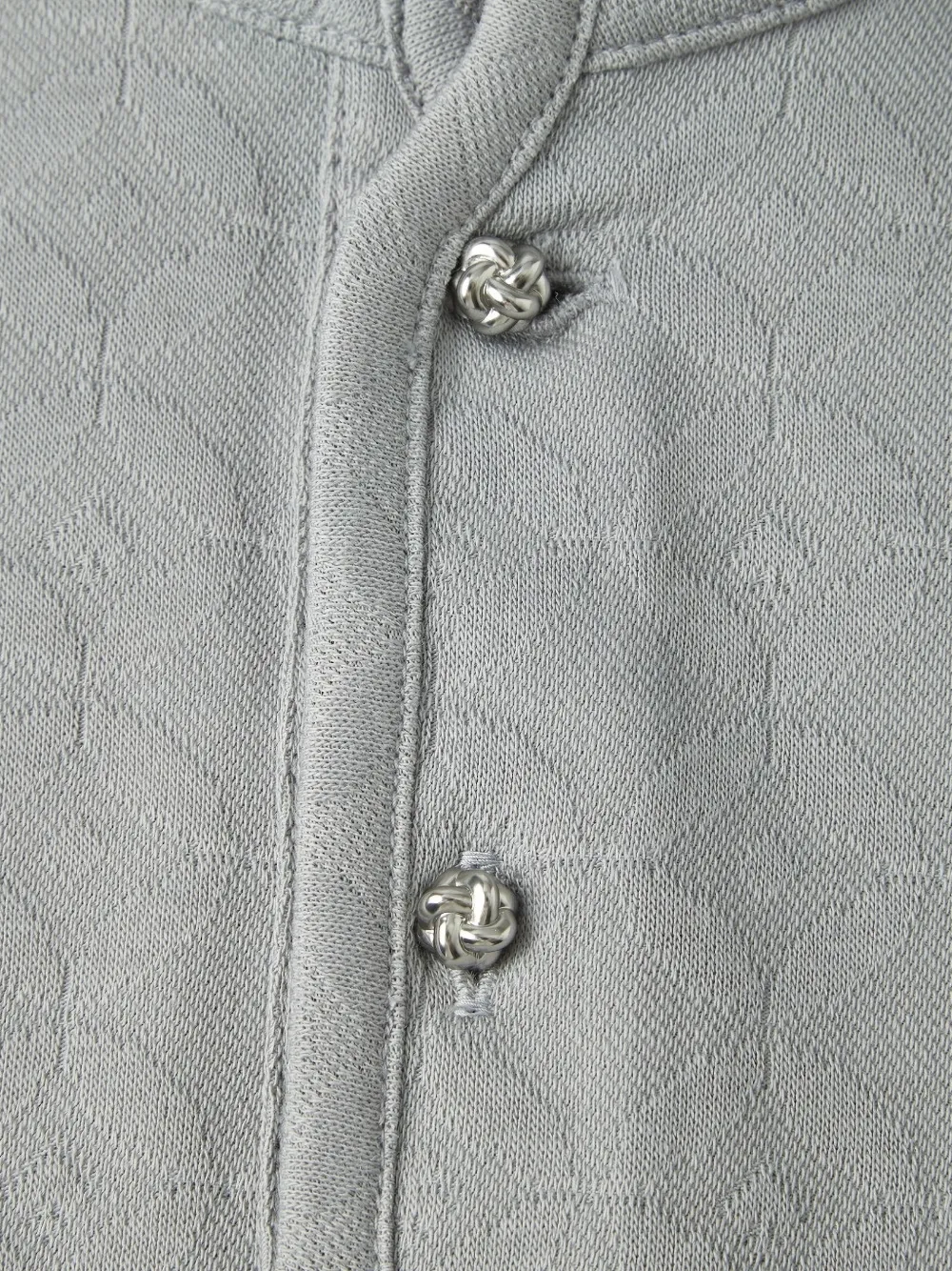 Shanghai Tang Fortune poloshirt met jacquard Grijs