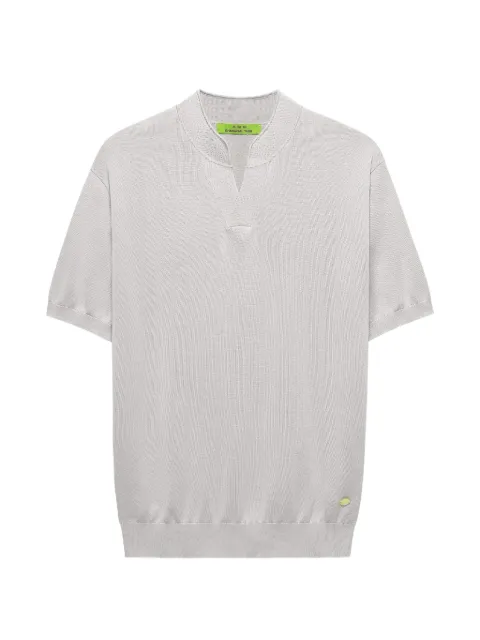 Shanghai Tang playera Mandarin de seda manga corta