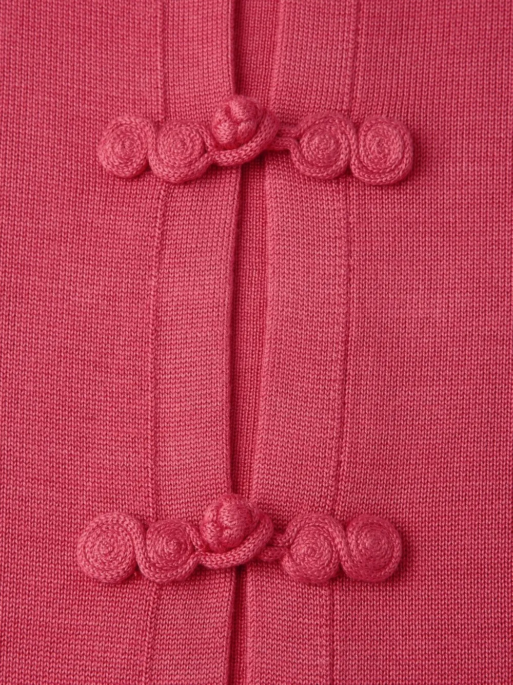 Shanghai Tang Zijden vest met kikkersluiting Roze