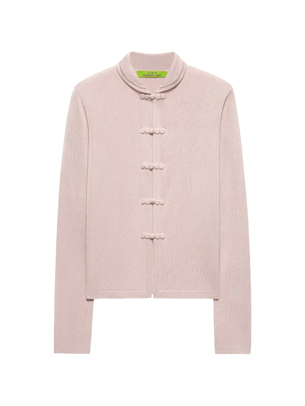 Shanghai Tang Frog-fastening Silk Cardigan In Pink