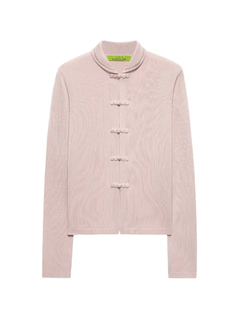 Shanghai Tang frog-fastening silk cardigan