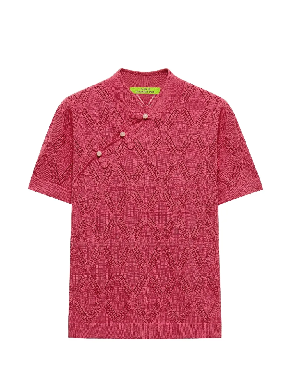 Shanghai Tang Qipao openwork-knit top