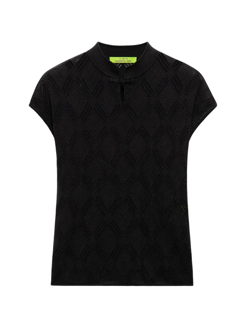 Shanghai Tang openwork-knit silk top