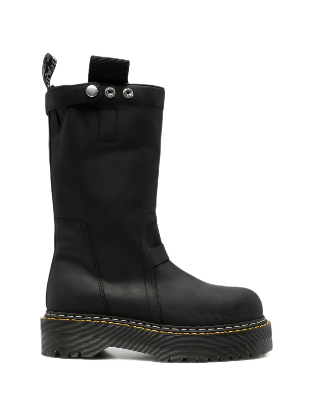 Rick Owens Dr. Martens platform pull-on biker boots | Black | Image 1