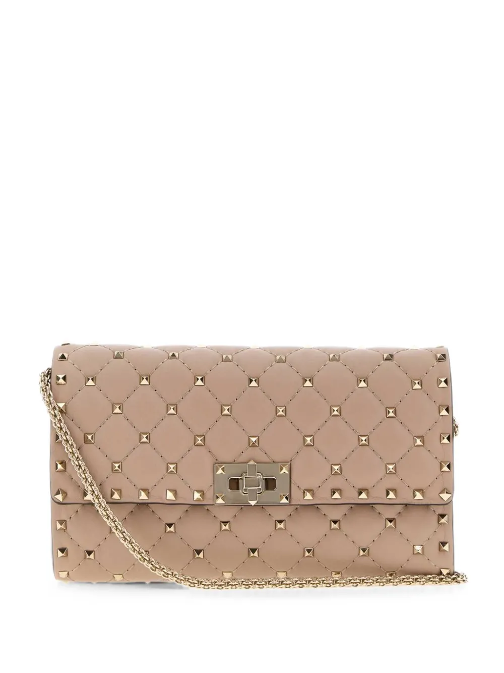 Valentino Garavani Rockstud quilted shoulder bag - Rosa