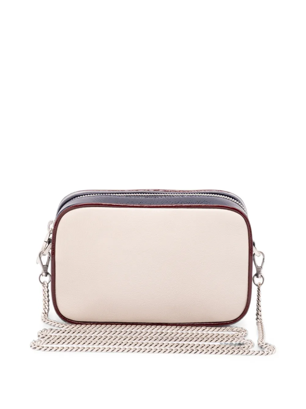 Golden Goose Star mini-tas van leer met zwarte ster en bordeauxrode en donkerblauwe details Beige