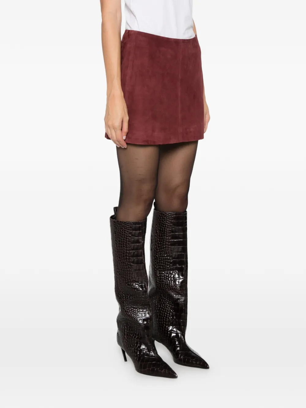 Arma Melody suède mini-rok Rood