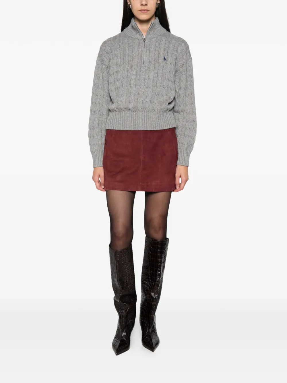 Arma Melody suède mini-rok Rood
