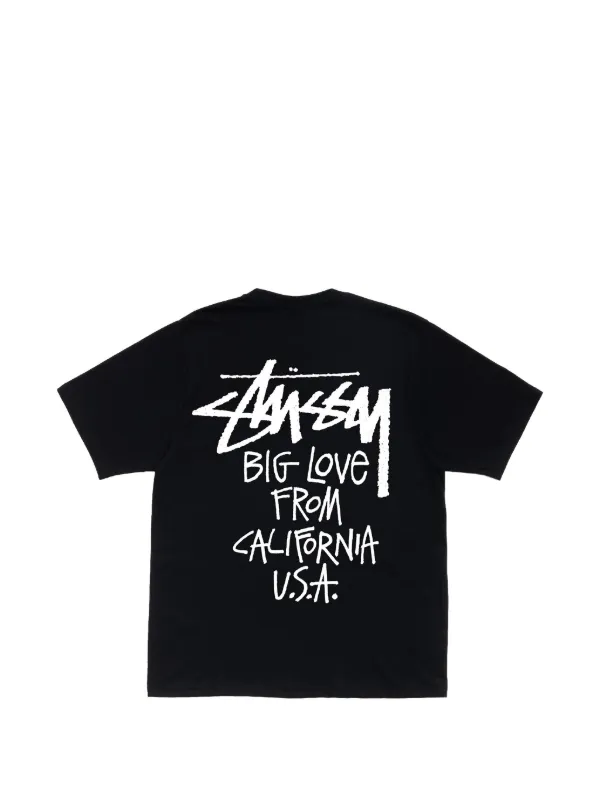 Stüssy Big Love Tee Cotton T-shirt | Black | FARFETCH