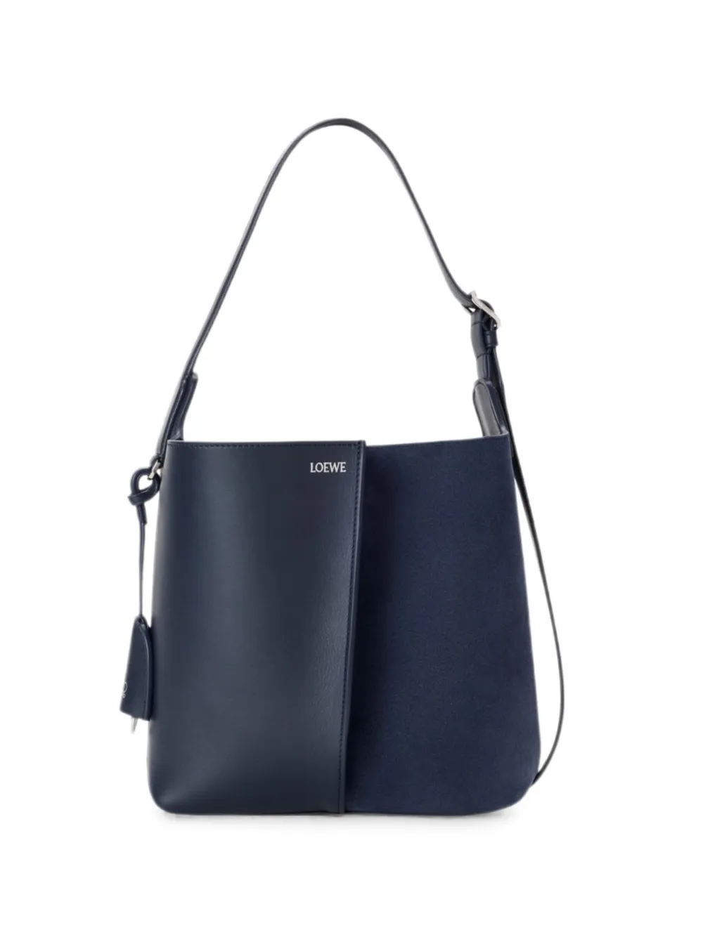 LOEWE medium Bilbao bucket in soft calfskin and suede - Blau