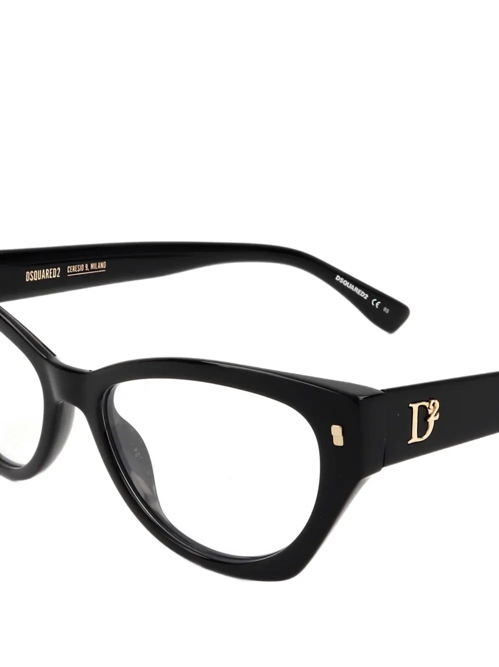 DSQUARED2 EYEWEAR Bril met cat-eye montuur Zwart