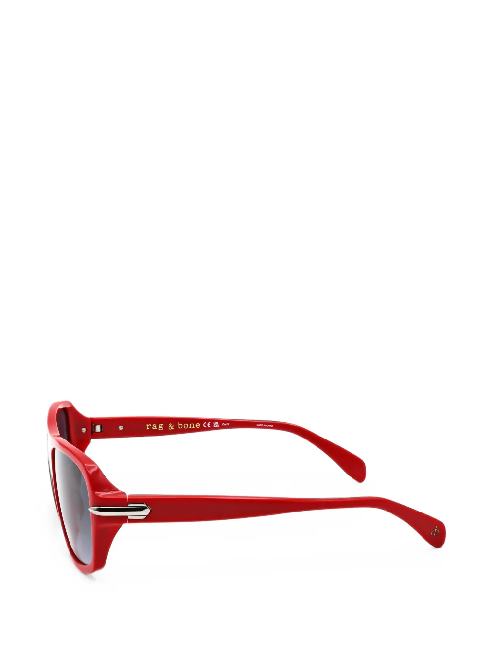 rag & bone pilot-frame sunglasses Rood