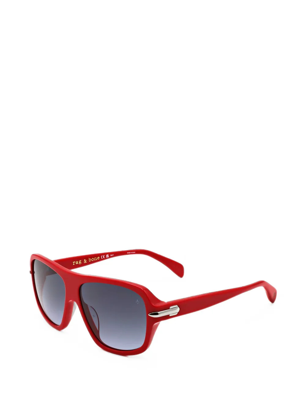 rag & bone pilot-frame sunglasses Rood