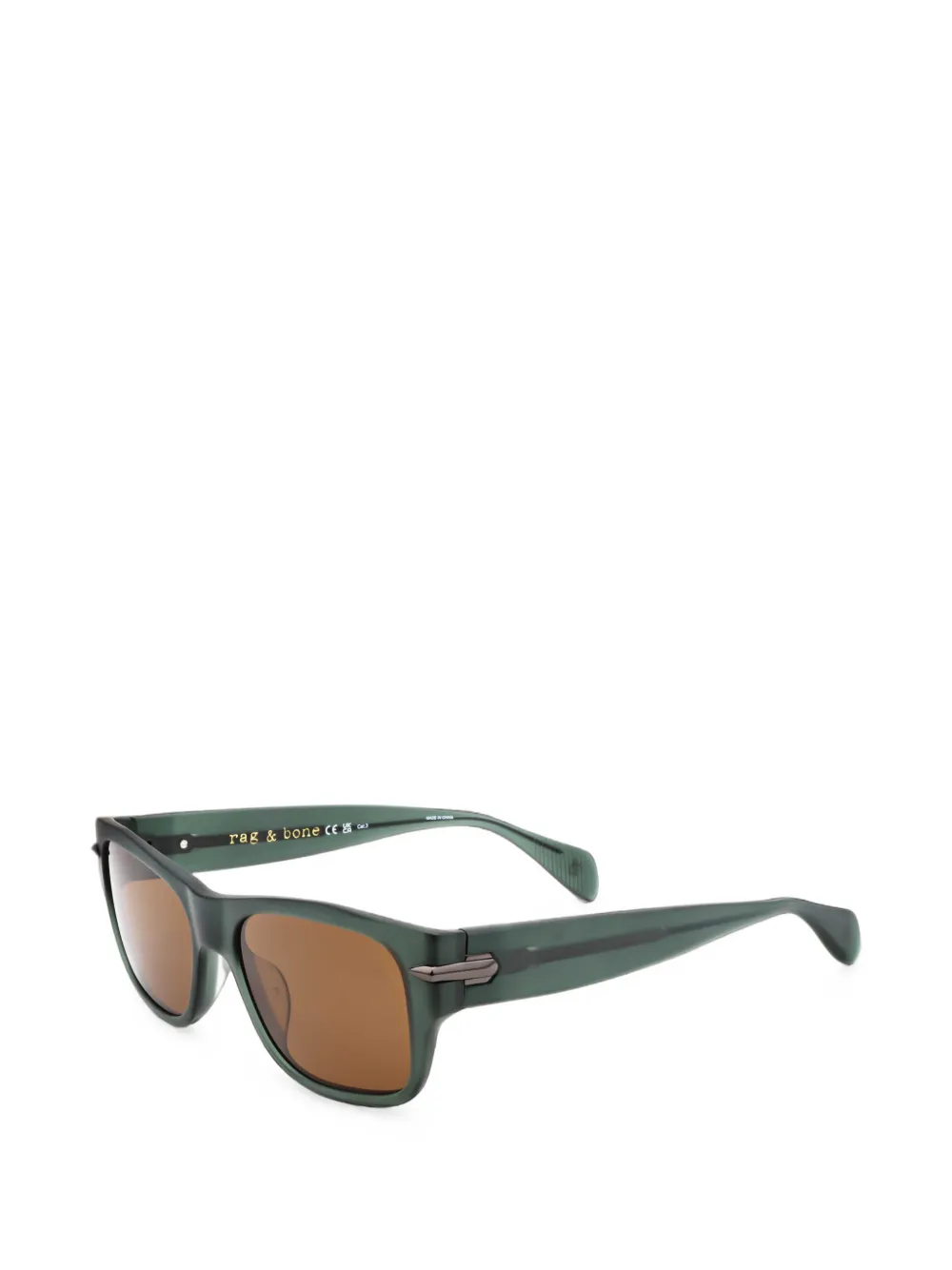 RAG & BONE EYEWEAR Zonnebril met rechthoekig montuur Groen