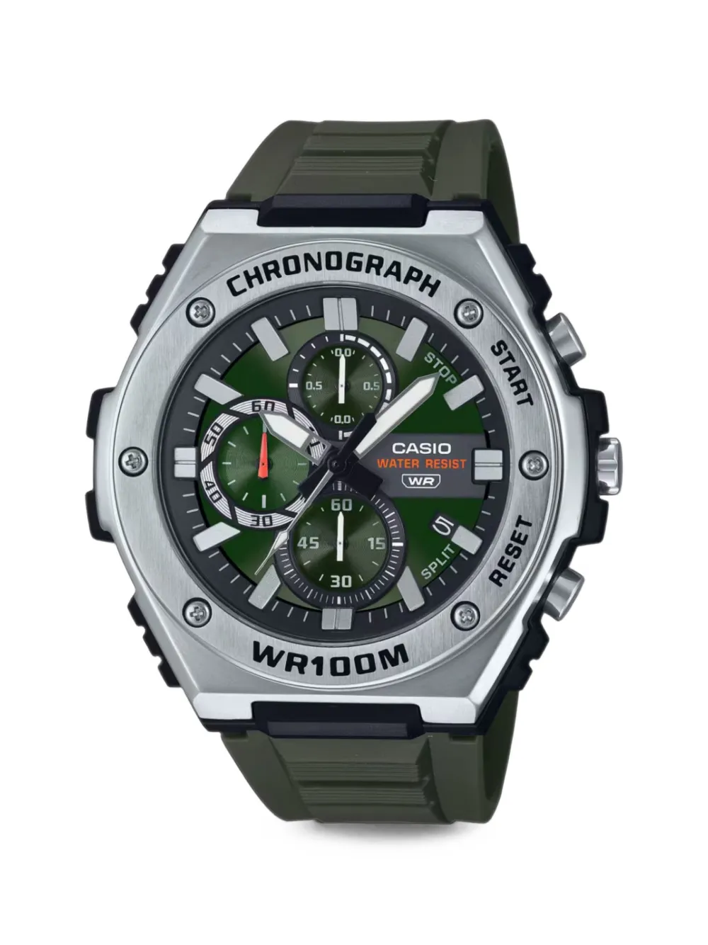 Casio logo-print 52.3mm watch - Verde