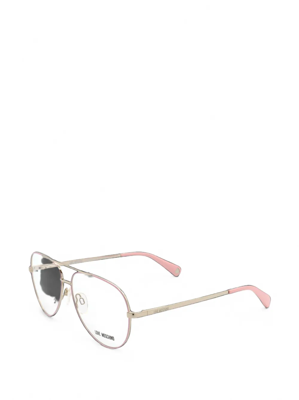 Moschino pilot-frame glasses Roze