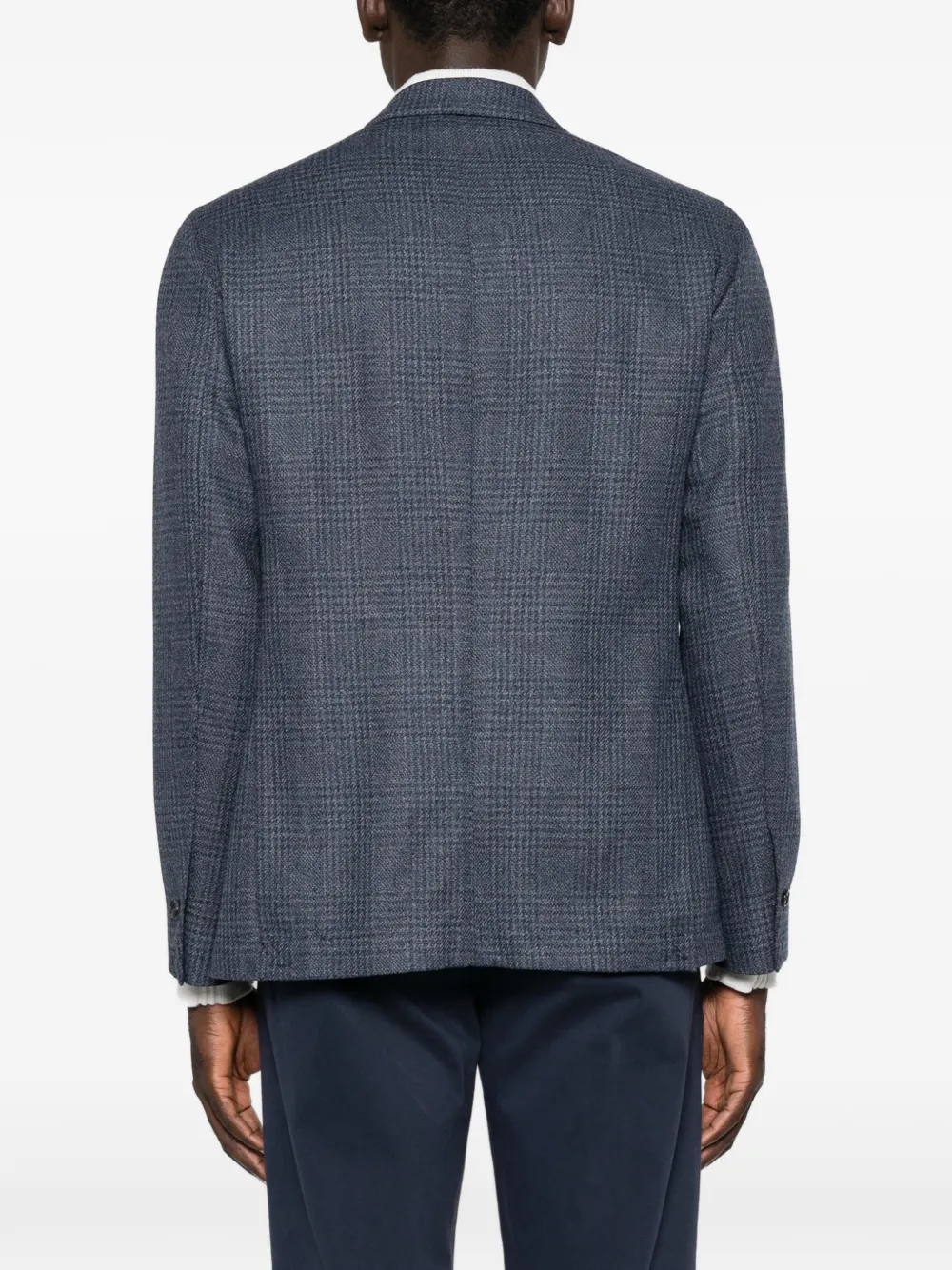 Barba Geruite blazer Blauw