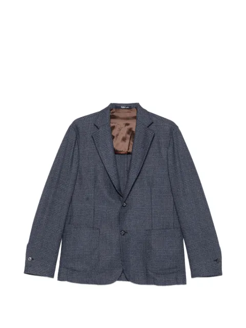 Barba check-pattern blazer
