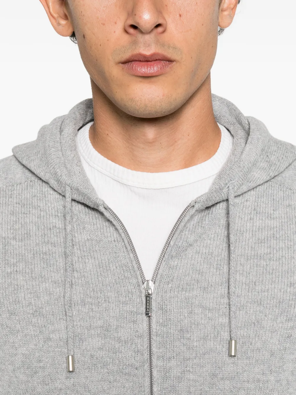 Barba zip-up hoodie Grijs