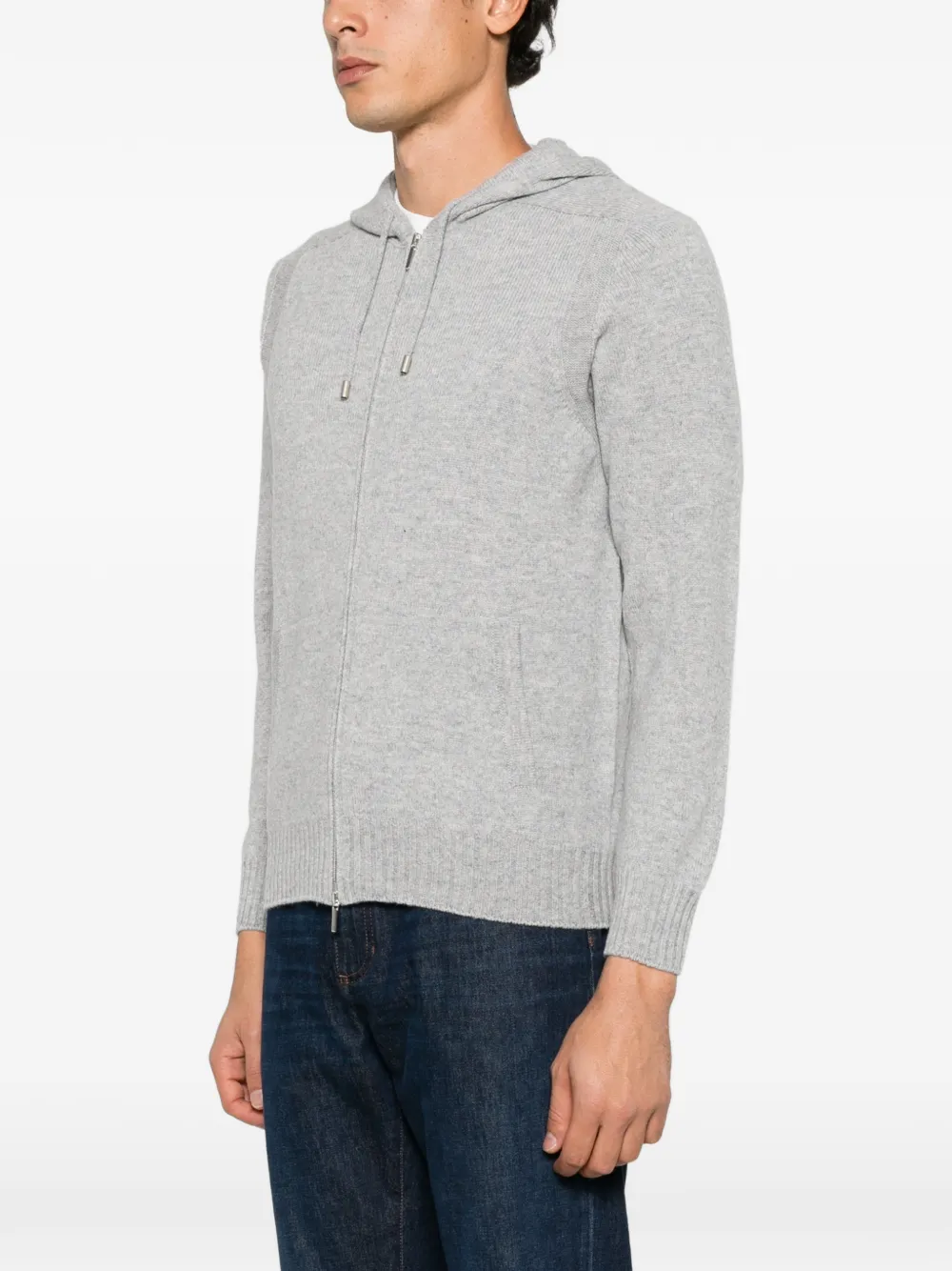 Barba zip-up hoodie Grijs