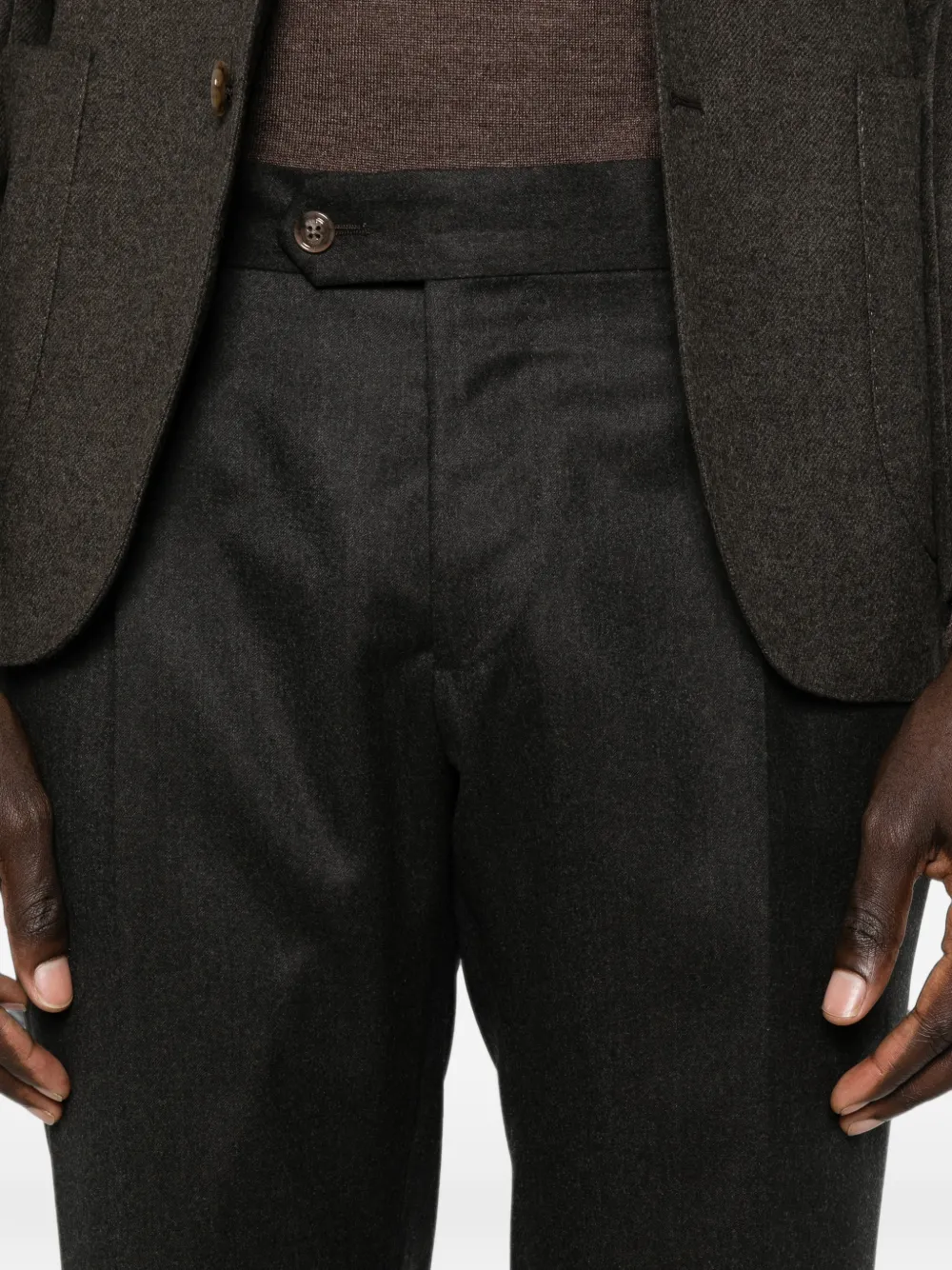 Barba Wollen broek Grijs
