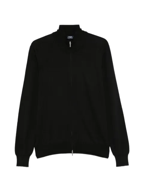 Barba zip-up knitted cardigan