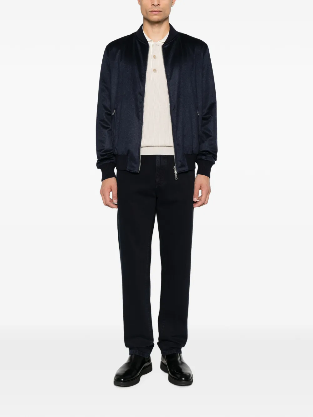 Barba Bomberjack met rits Blauw