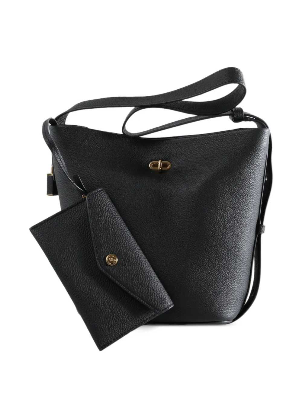Tory Burch Medium Lock Slim bucket-tas Zwart
