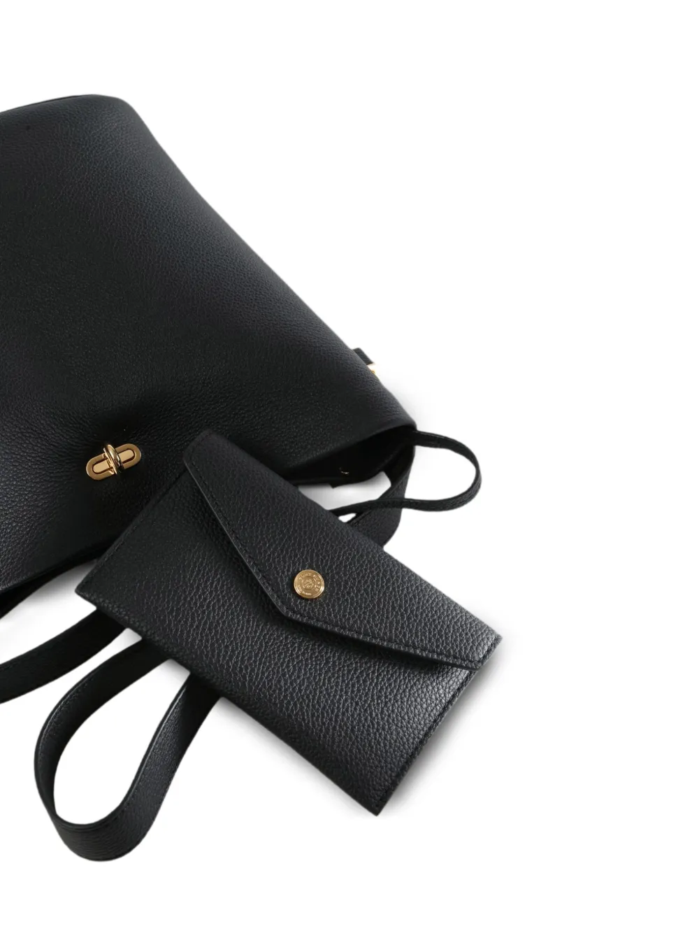 Tory Burch Medium Lock Slim bucket-tas Zwart