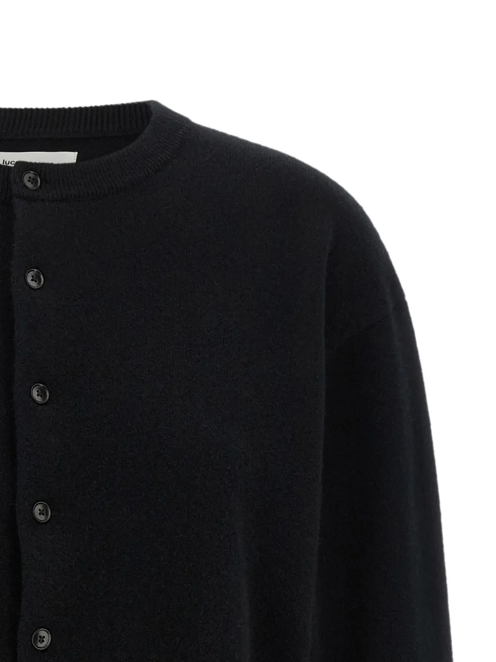 extreme cashmere n°436 Luce vest met knopen Zwart
