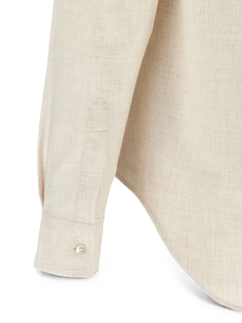 Xacus Gemêleerde flanellen blouse Beige