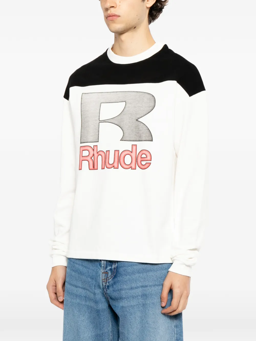 RHUDE T-shirt met logoprint Wit