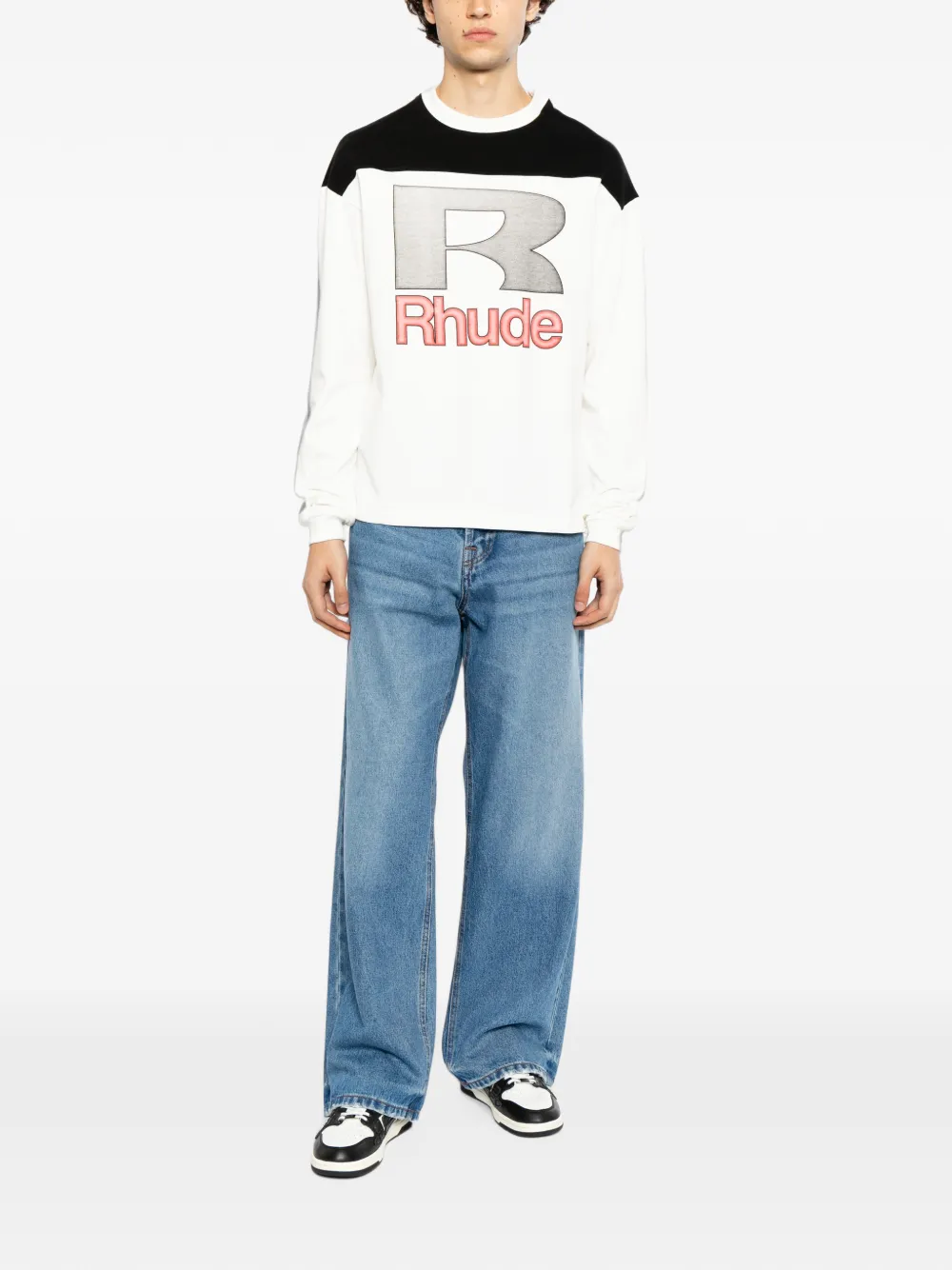 RHUDE T-shirt met logoprint Wit