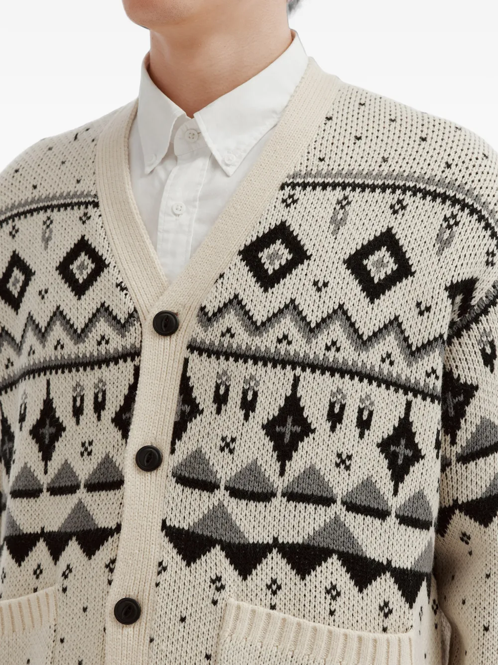 CHOCOOLATE Gebreid vest met V-hals Beige