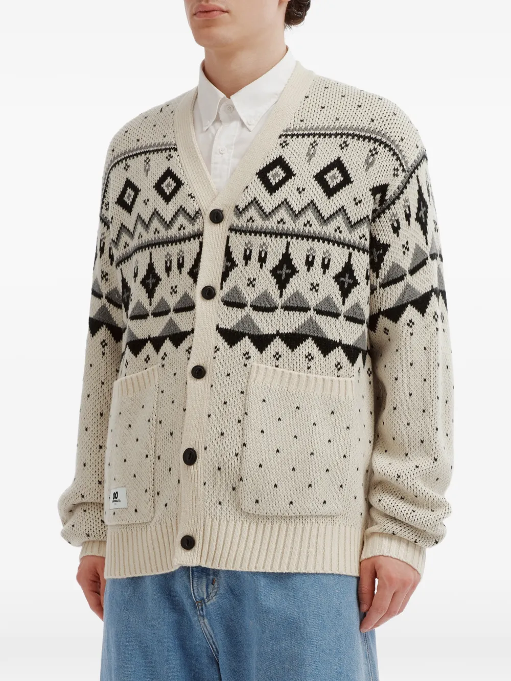 CHOCOOLATE Gebreid vest met V-hals Beige