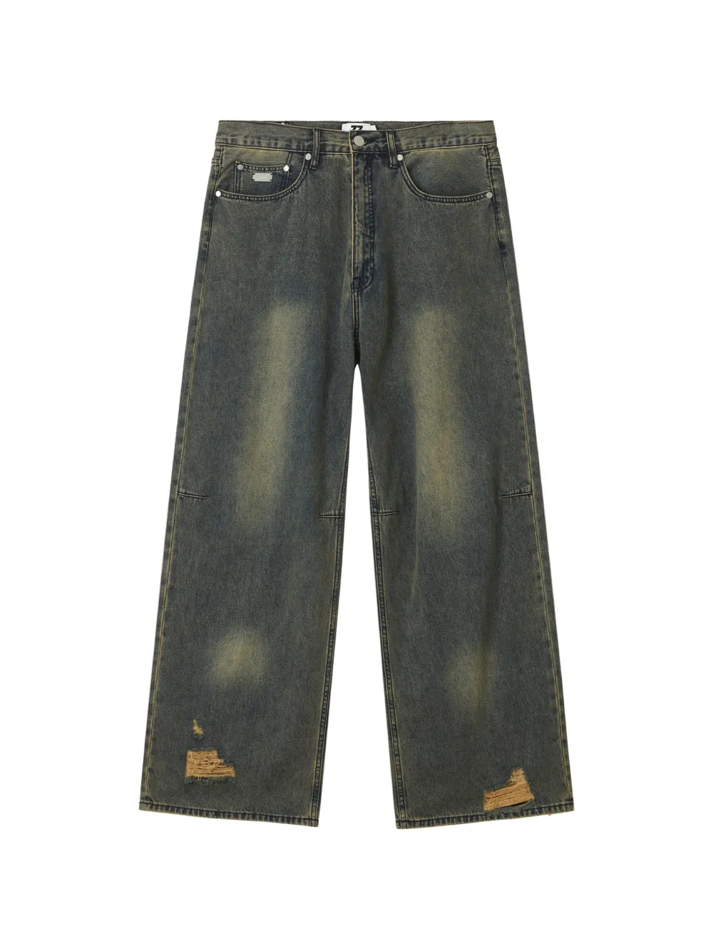 izzue distressed faded-wash jeans - Blu