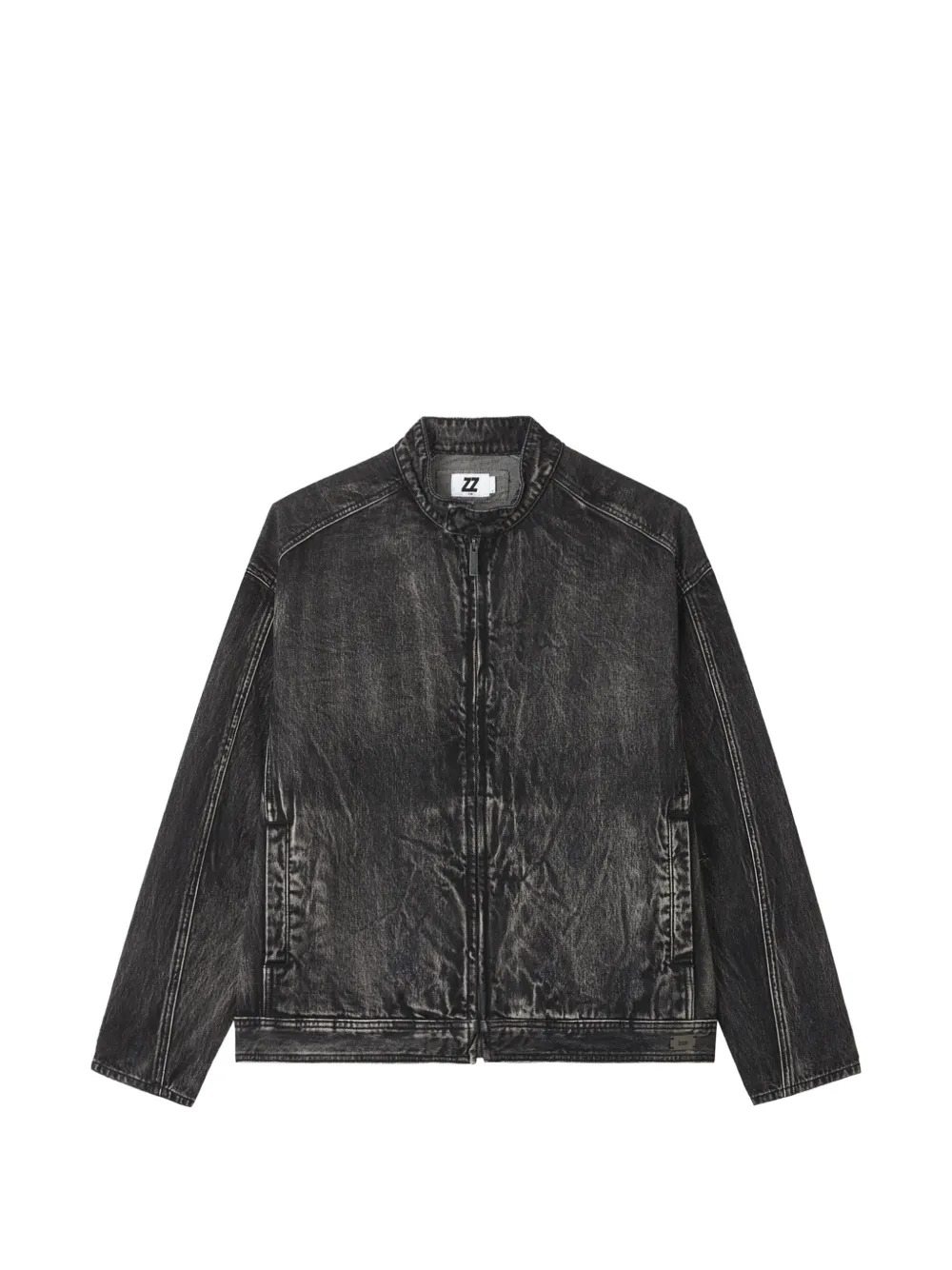 izzue acid-wash denim jacket - Nero