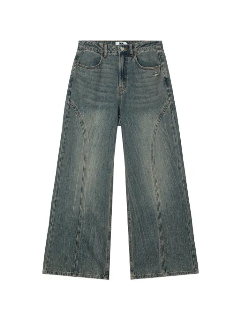 izzue seam-detail wide-leg jeans